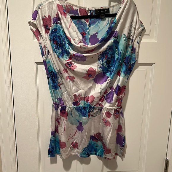 ST JOHN Silk Blouse - Picture 1 of 7